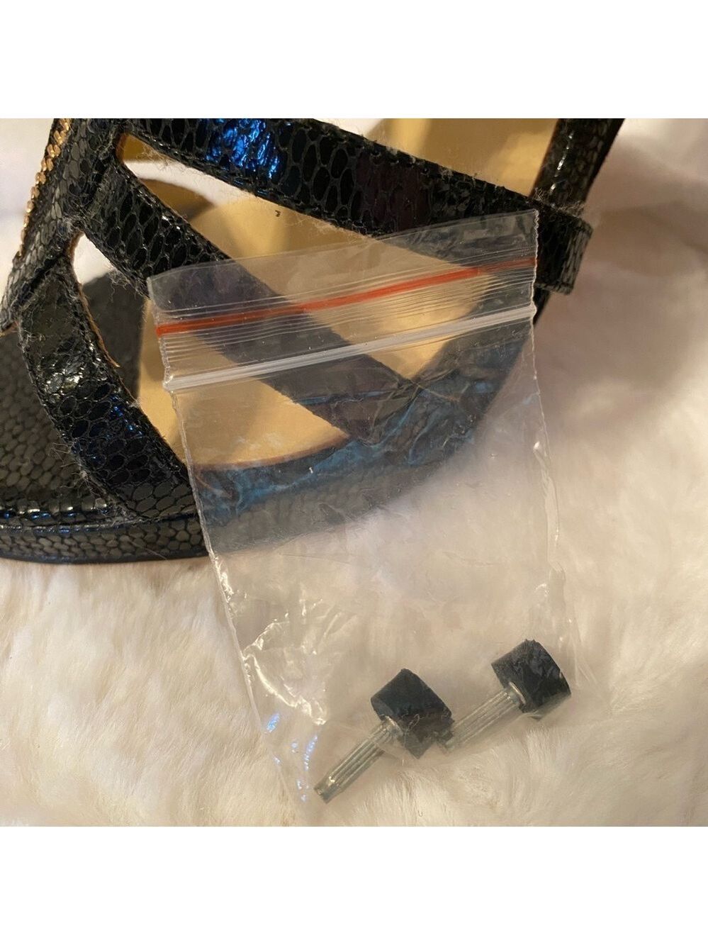 JIMMY CHOO Black GLENYS Gladiator Multistrap Caged Sandals SZ8 Vintage NEW - Picture 7 of 16